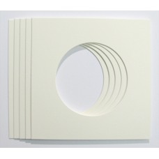 Pack 5 Circle mounts to fit 10x10inch picture frames (Inch Windows)