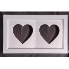 Twin Heart with frame (4x4in hearts) 